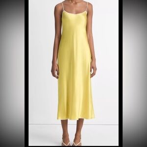 Vince S Yellow Dress Tipped Slip Dress S Cocktail Dinner S Classy Dress
